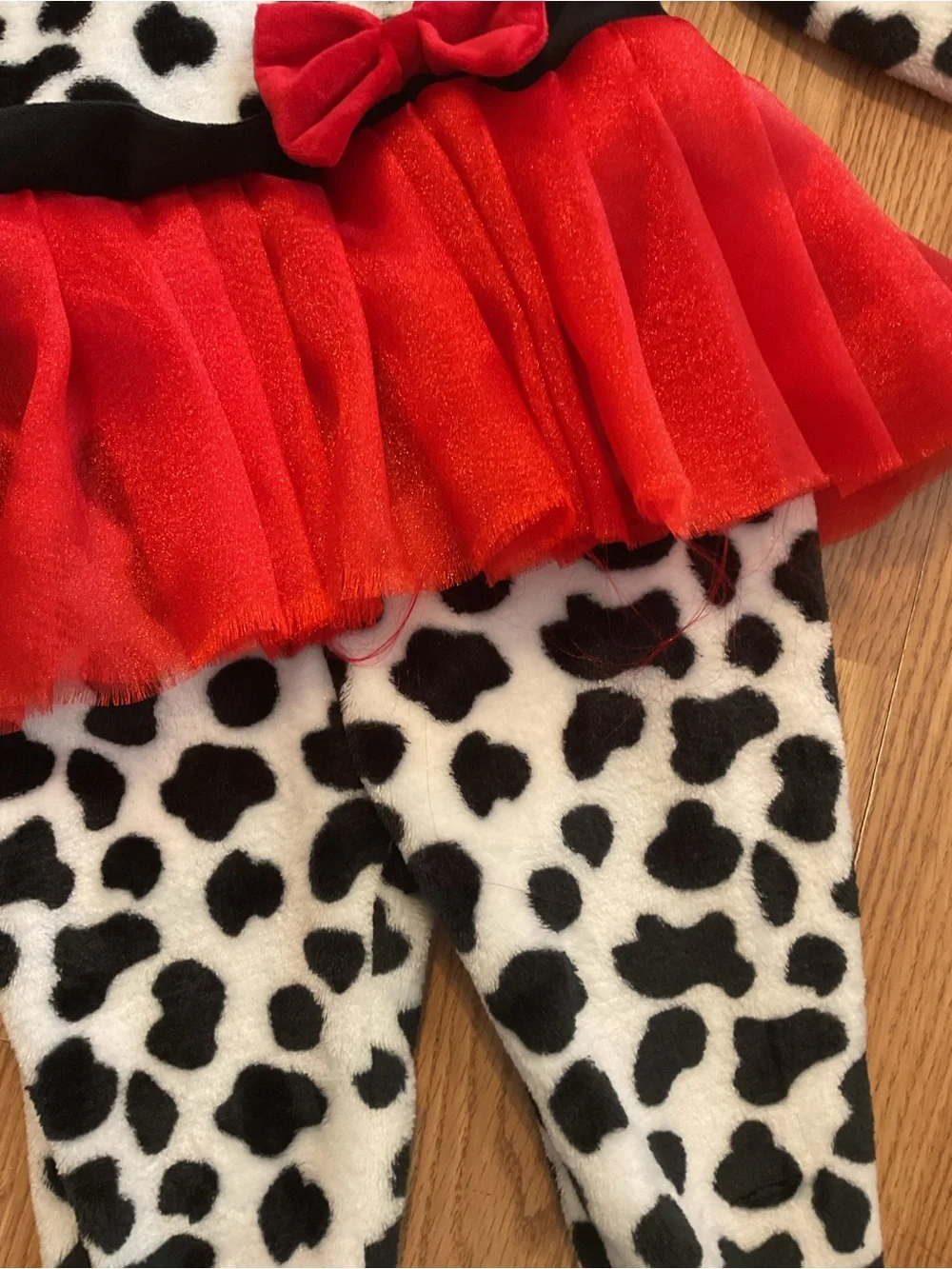 CHILDS 2T Dalmatian Pup Costume with Red Tutu Girls